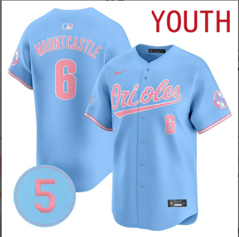 Youth Baltimore Orioles  #6 Mountcastle blue 2024 Nike MLB jersey